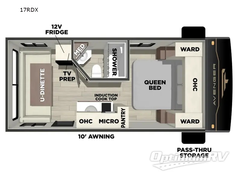 2027 Forest River Avenger LT 17RDX Floorplan Photo
