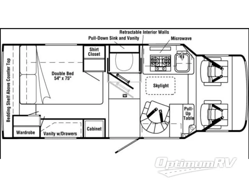 2001 Winnebago Rialta 22FD Floorplan Photo