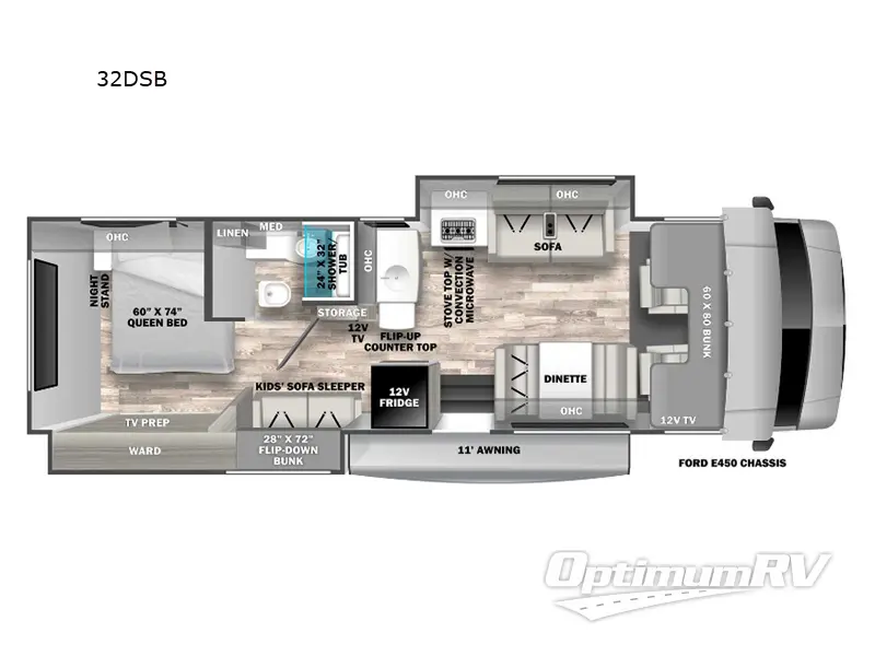 2024 Forest River Solera 32DSB Floorplan Photo