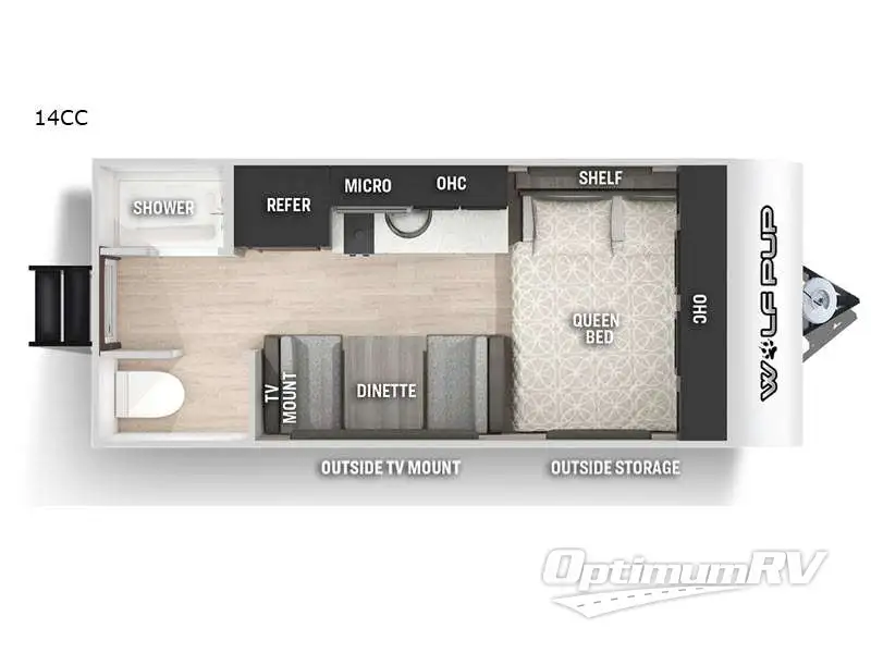 2022 Forest River Cherokee Wolf Pup 14CC Floorplan Photo