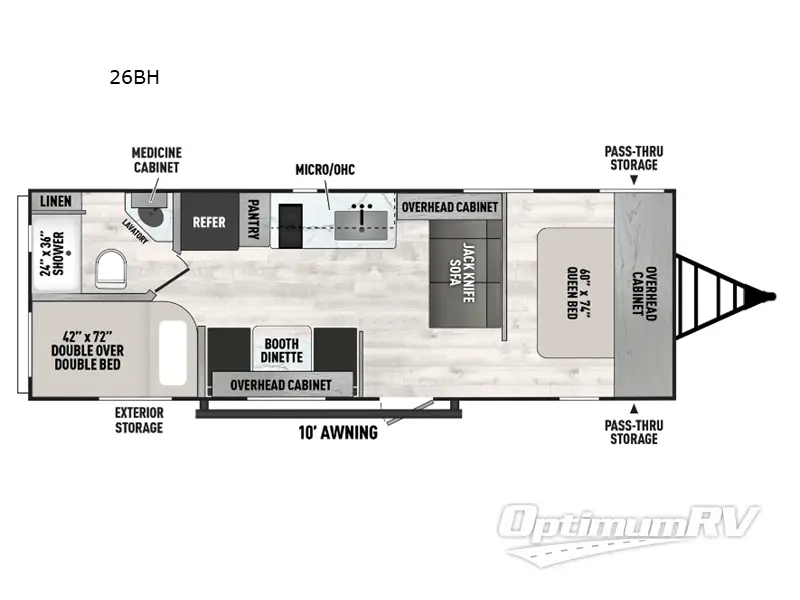 2025 Forest River Viking 5K Series 26BH Floorplan Photo