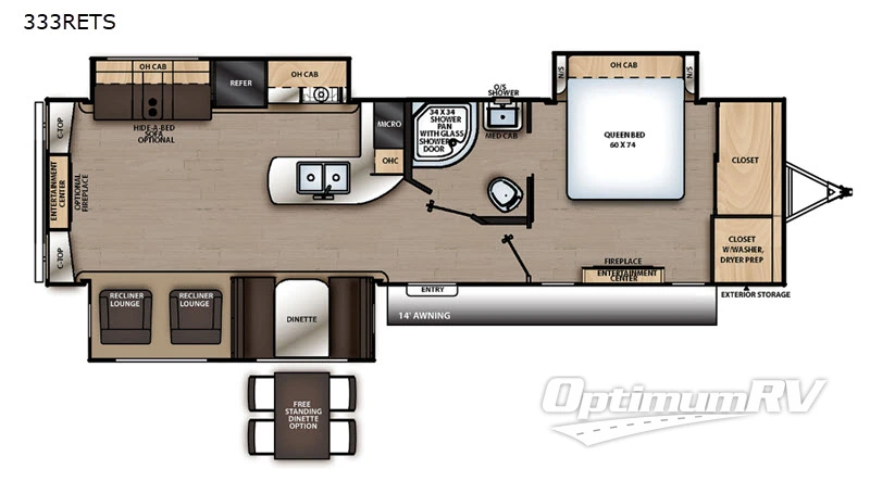 2020 Coachmen Catalina Legacy 333RETS RV Floorplan Photo