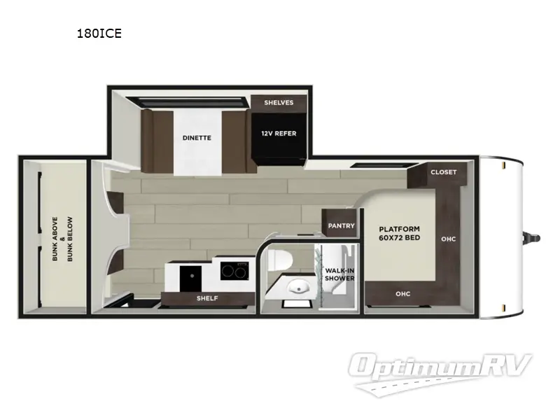 2026 Forest River Wildwood FSX 180ICE Floorplan Photo