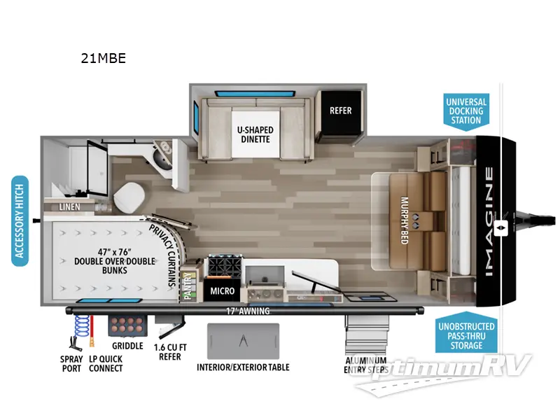 2026 Grand Design Imagine XLS 21MBE RV Floorplan Photo