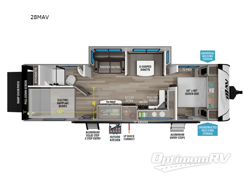 2027 Grand Design Momentum MAV 28MAV Floorplan Photo