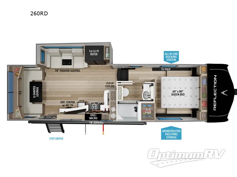 2026 Grand Design Reflection 150 Series 260RD Floorplan Photo