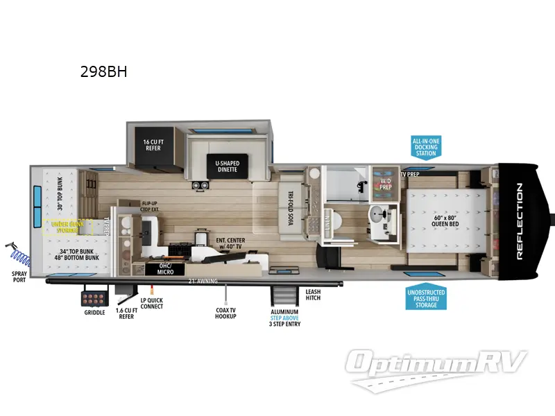 2027 Grand Design Reflection 150 Series 298BH Floorplan Photo