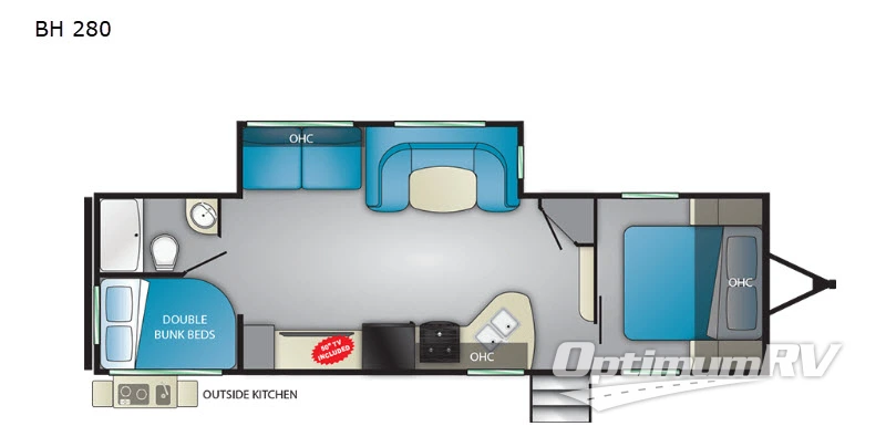 2019 Heartland Pioneer BH 280 Floorplan Photo