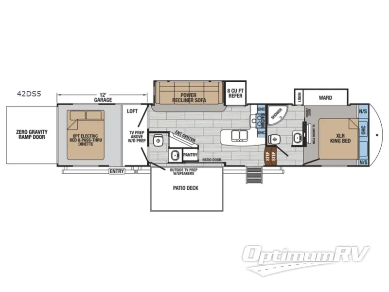 2018 Forest River XLR Nitro 42DS5 RV Floorplan Photo