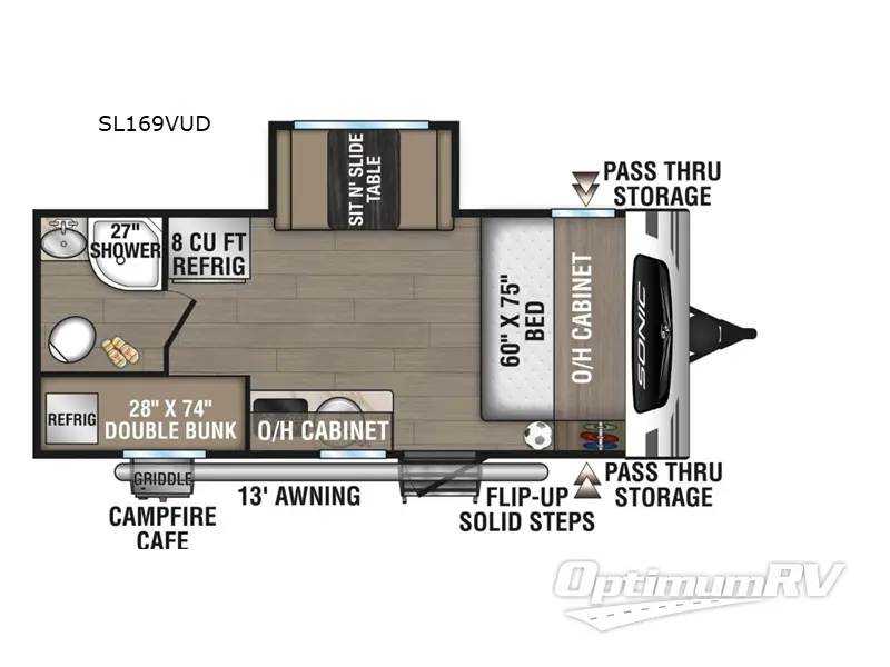 2025 Venture Sonic Lite SL169VUD Floorplan Photo