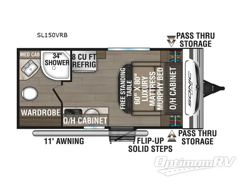 2025 Venture Sonic Lite SL150VRB Floorplan Photo
