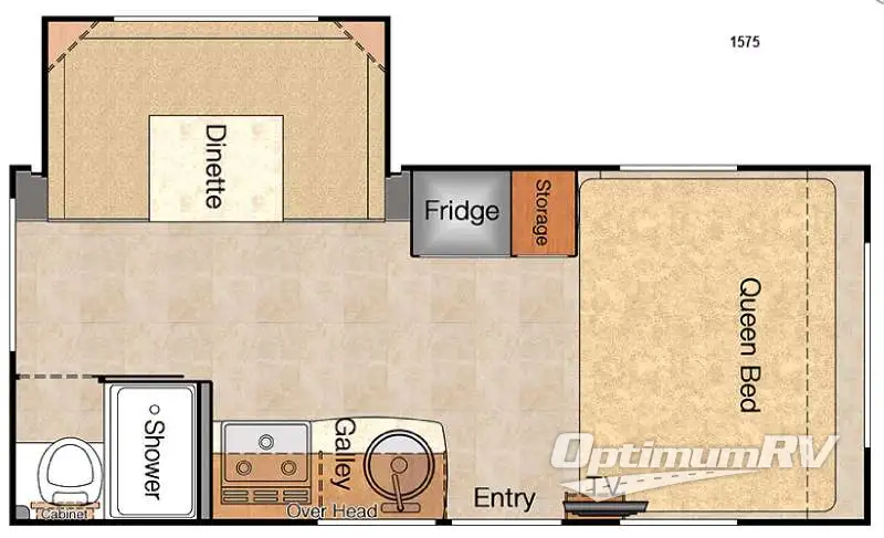 2016 Lance Lance Travel Trailers 1575 Floorplan Photo