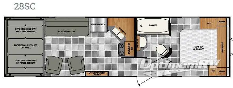 2016 Winnebago Towables Spyder 28SC Floorplan Photo