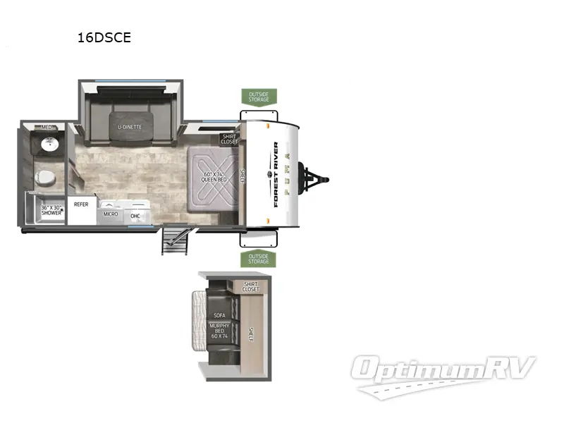 2026 Palomino Puma Camping Edition 16DSCE RV Floorplan Photo