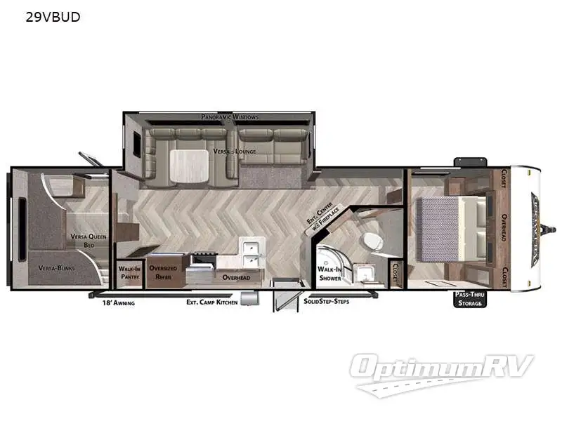 2023 Forest River Wildwood 29VBUD Floorplan Photo