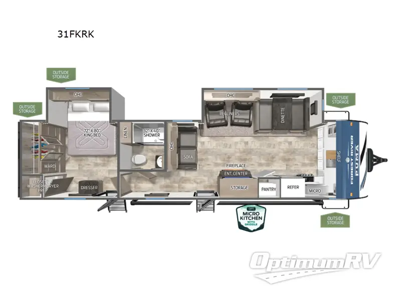 2026 Palomino Puma 31FKRK Floorplan Photo