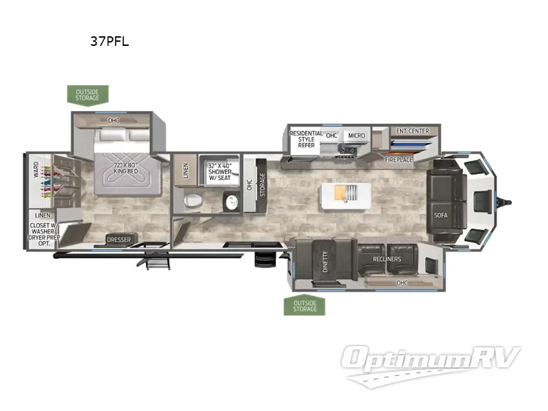 2026 Palomino Puma Destination 37PFL Floorplan Photo