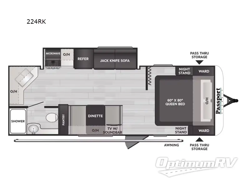 2025 Keystone Passport Classic 224RK RV Floorplan Photo