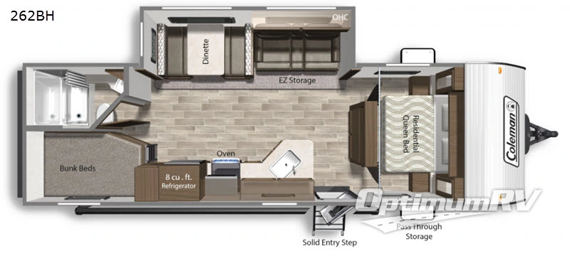 2020 Dutchmen Coleman Lantern LT Series 262BH Floorplan Photo
