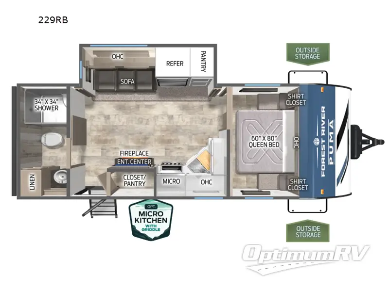 2026 Palomino Puma 229RB Floorplan Photo