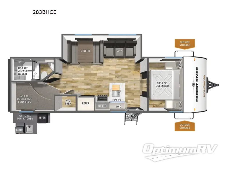 2026 Forest River Puma Camping Edition 283BHCE RV Floorplan Photo