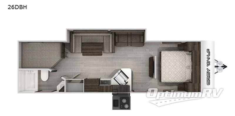 2020 Forest River Cherokee Grey Wolf 26DBH Floorplan Photo