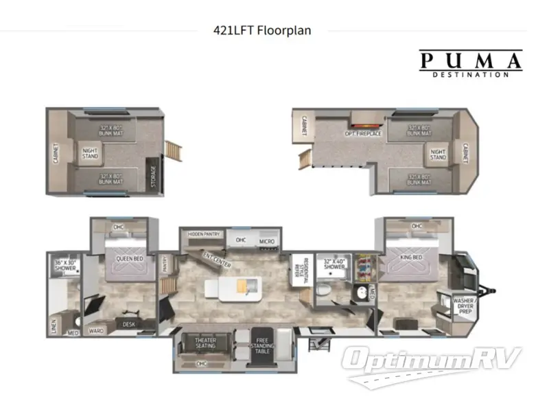 2026 Palomino Puma Destination 421LFT Floorplan Photo
