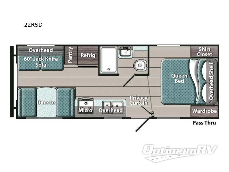2022 Gulf Stream Kingsport Ultra Lite 22RSD RV Floorplan Photo
