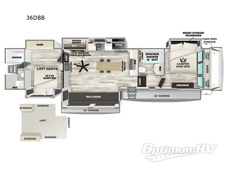 2025 Forest River Sabre 36DBB Floorplan Photo