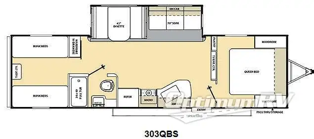 2015 Coachmen Catalina 303QBS RV Floorplan Photo