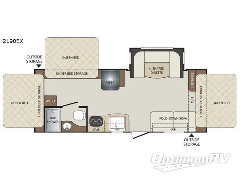 2017 Keystone Bullet Crossfire 2190EX RV Floorplan Photo