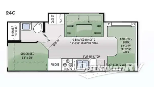 2015 Thor Chateau 24C RV Floorplan Photo