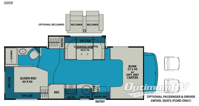 2016 Coachmen Leprechaun 220QB Ford 350 Floorplan Photo