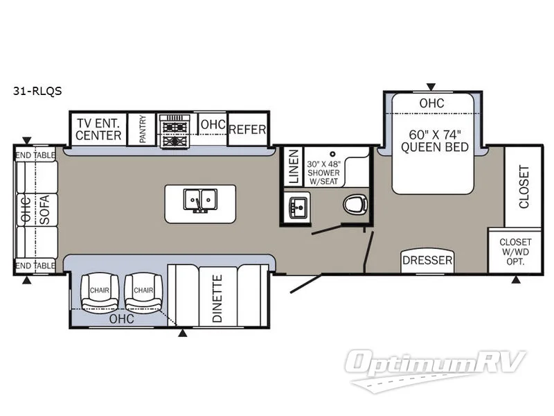 2017 Palomino Puma 31RLQS Floorplan Photo