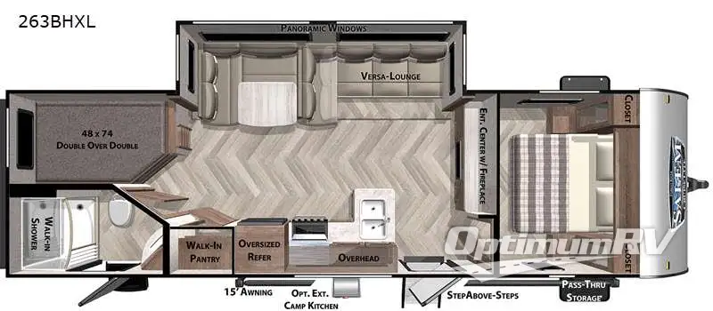 2021 Forest River Salem Cruise Lite 263BHXL Floorplan Photo