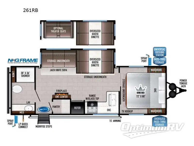 2021 East To West Della Terra 261RB Floorplan Photo