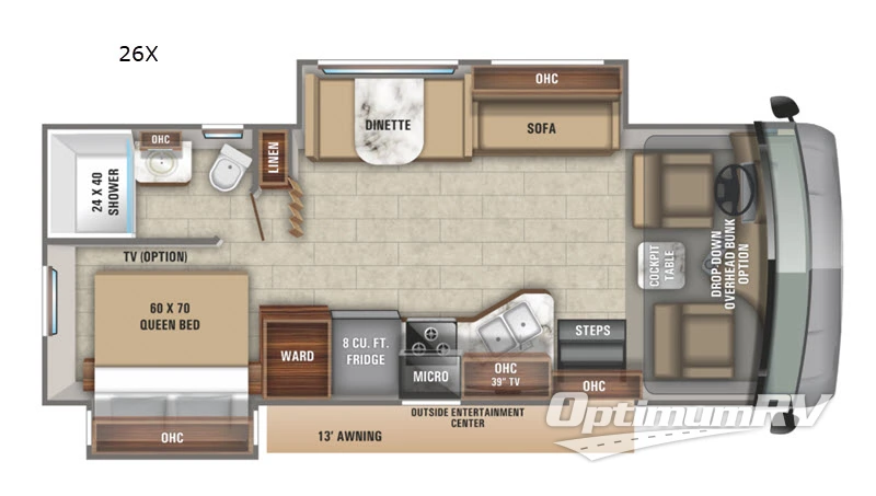 2020 Jayco Alante 26X RV Floorplan Photo