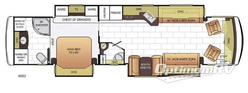 2016 Newmar Ventana 4002 Floorplan Photo