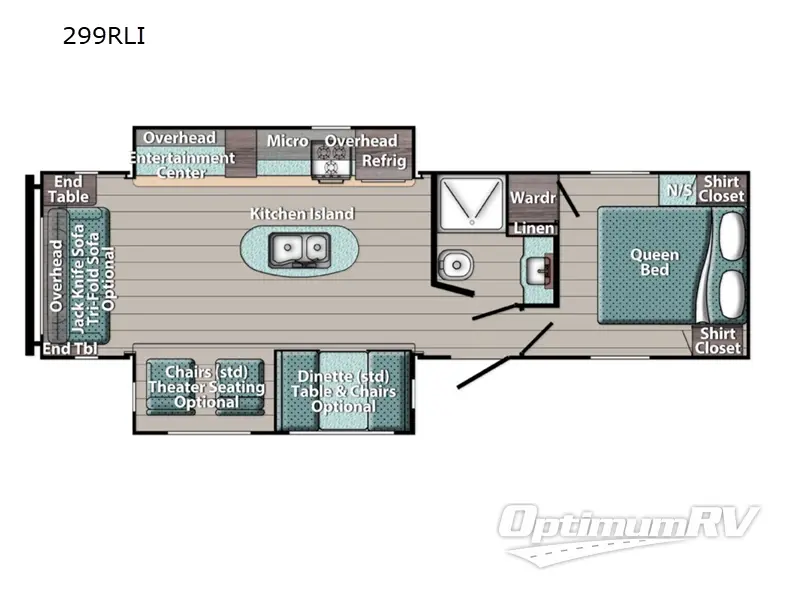 2023 Gulf Stream Kingsport 299RLI RV Floorplan Photo