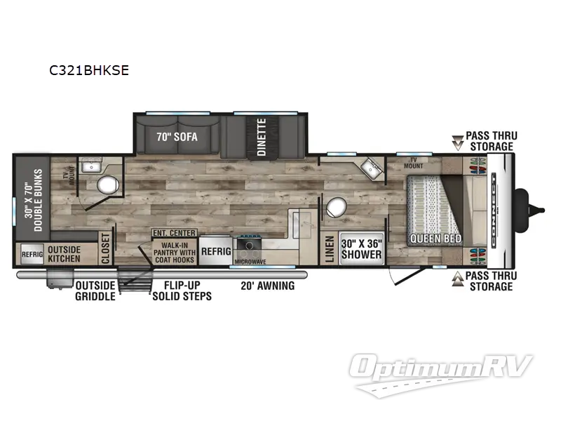 2022 KZ Connect SE C321BHKSE Floorplan Photo