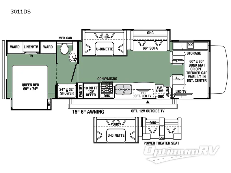 2022 Forest River Forester Classic 3011DS Ford Floorplan Photo