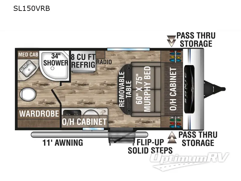 2023 Venture Sonic Lite SL150VRB Floorplan Photo
