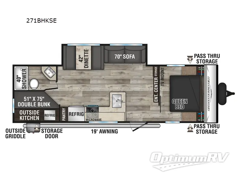 2022 KZ Sportsmen SE 271BHKSE Floorplan Photo