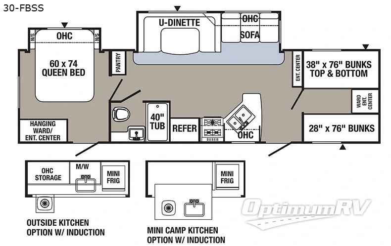 2018 Palomino Puma 30FBSS RV Floorplan Photo