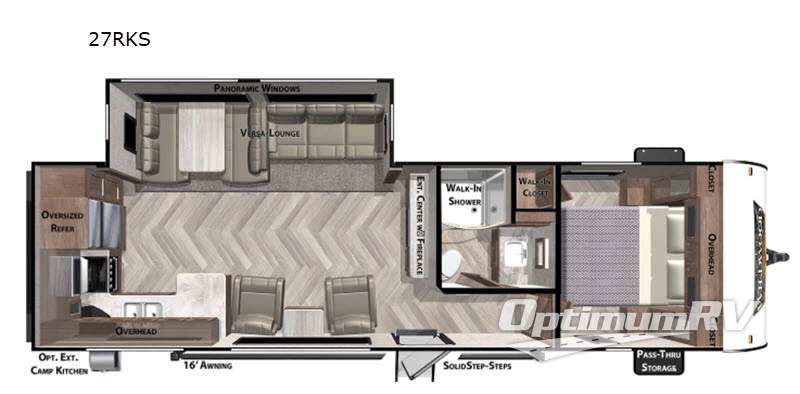 2021 Forest River Wildwood 27RKS Floorplan Photo