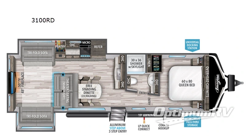 2021 Grand Design Imagine 3100RD Floorplan Photo