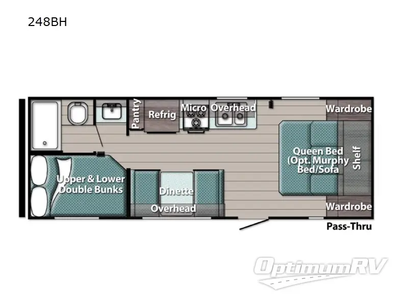 2021 Gulf Stream Kingsport Ultra Lite 248BH Floorplan Photo