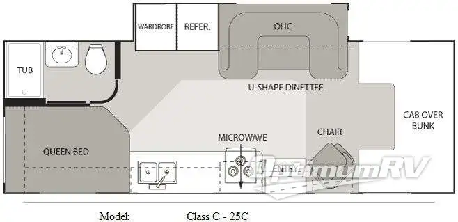 2011 Four Winds Four Winds 25C Floorplan Photo