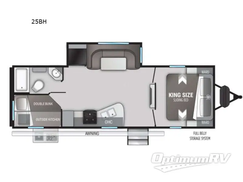 2021 Cruiser Radiance Ultra Lite 25BH Floorplan Photo