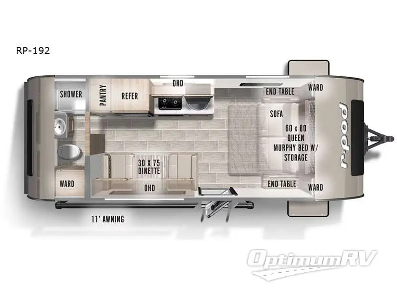 2022 Forest River R Pod RP-192 Floorplan Photo